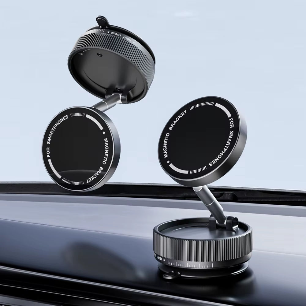 2025 New Vacuum Magnetic Suction Phone Holder Mount Foldable Retractable Double-Sided Magnetic Phone Holder for All Phones