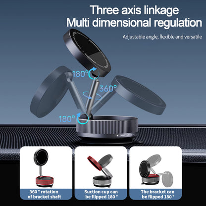 2025 New Vacuum Magnetic Suction Phone Holder Mount Foldable Retractable Double-Sided Magnetic Phone Holder for All Phones
